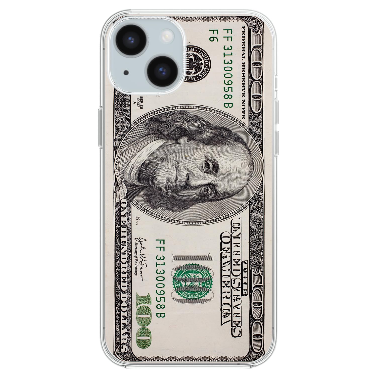 Amazon.com: Blingy's for iPhone 15 Case, Fun One Hundred Dollar
